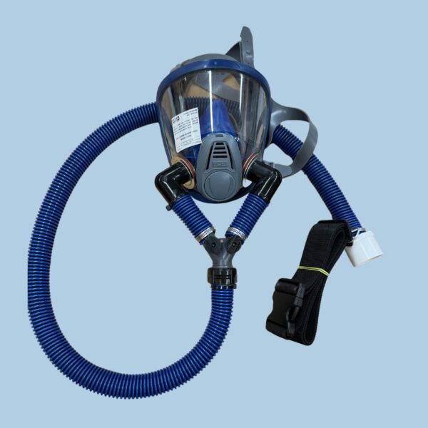 respirator mask with center port option for cool breathable air to pass through